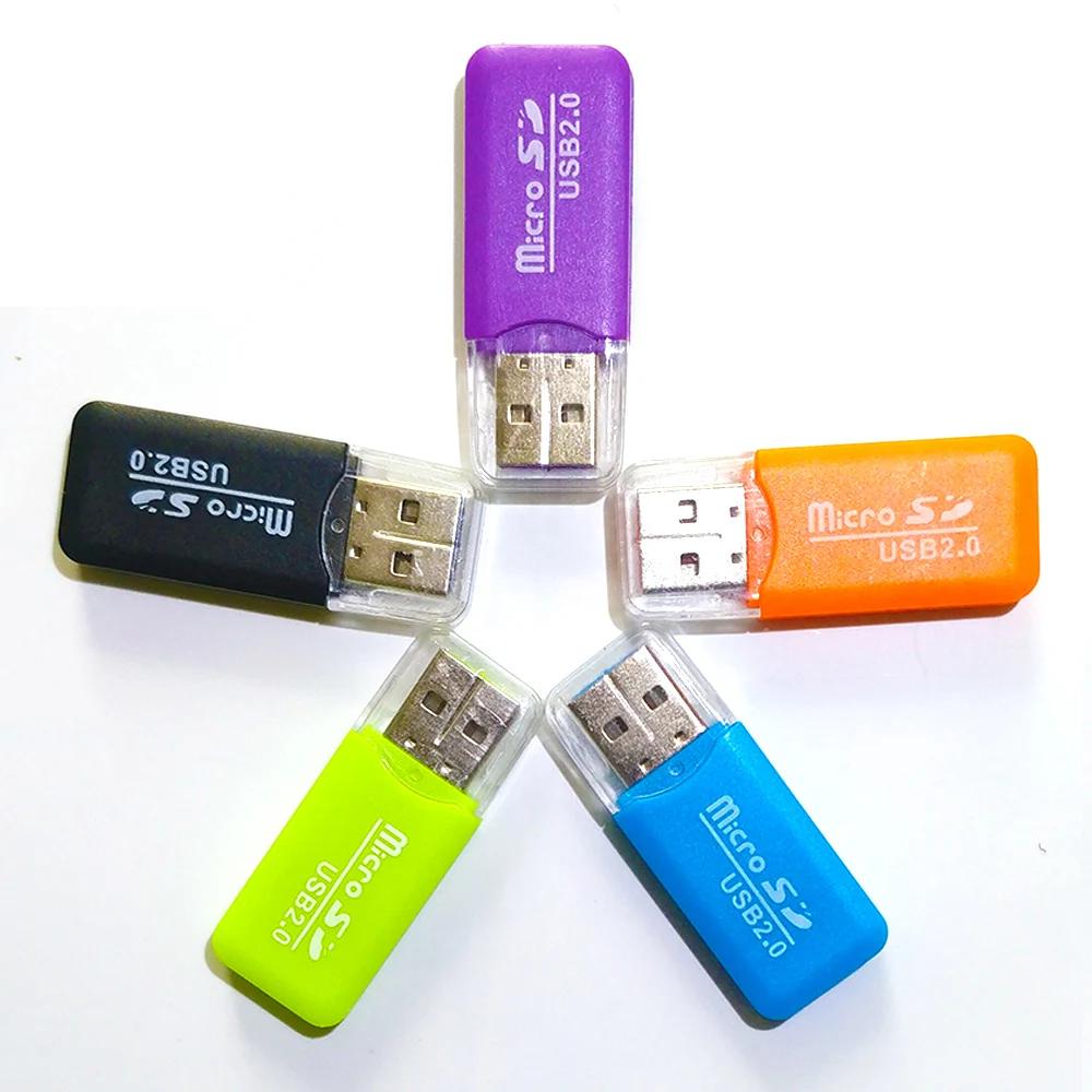 

High Quality Mini USB 2.0 Card Reader for Micro SD Card TF Card Adapter Plug and Play Colourful Choose from for Tablet PC