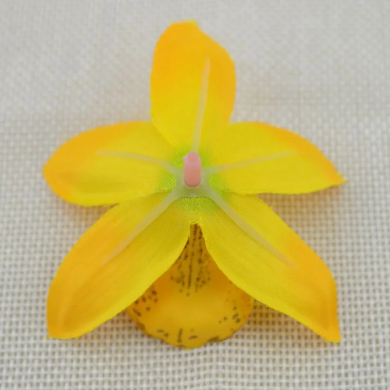5 шт. искусственный цветок для дома Cymbidium имитация шелка бабочка Орхидея