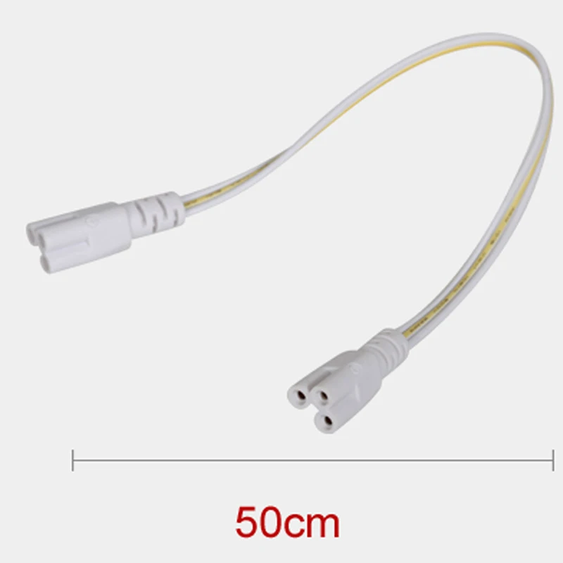 T5 T8 Led Tube Light 220V Lamp Switch Cable EU Standard Connector Cable for Integrated Tube Light Adapter Wall Lamp Home Light - Испускаемый цвет: 50cm Cable