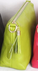 QIAOBAO Сумка из натуральной кожи женская сумка через плечо брендовая дизайнерская сумка высокого качества модная сумка из натуральной кожи сумка для покупок - Цвет: Apple green Size L