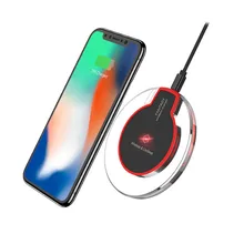 Портативный светодиодный прозрачный Qi беспроводной зарядное устройство колодки 5 в 1A для samsung Note 8 S8 Plus S7 S6 Edge Plus Nexus 5 6 для iPhone X 8