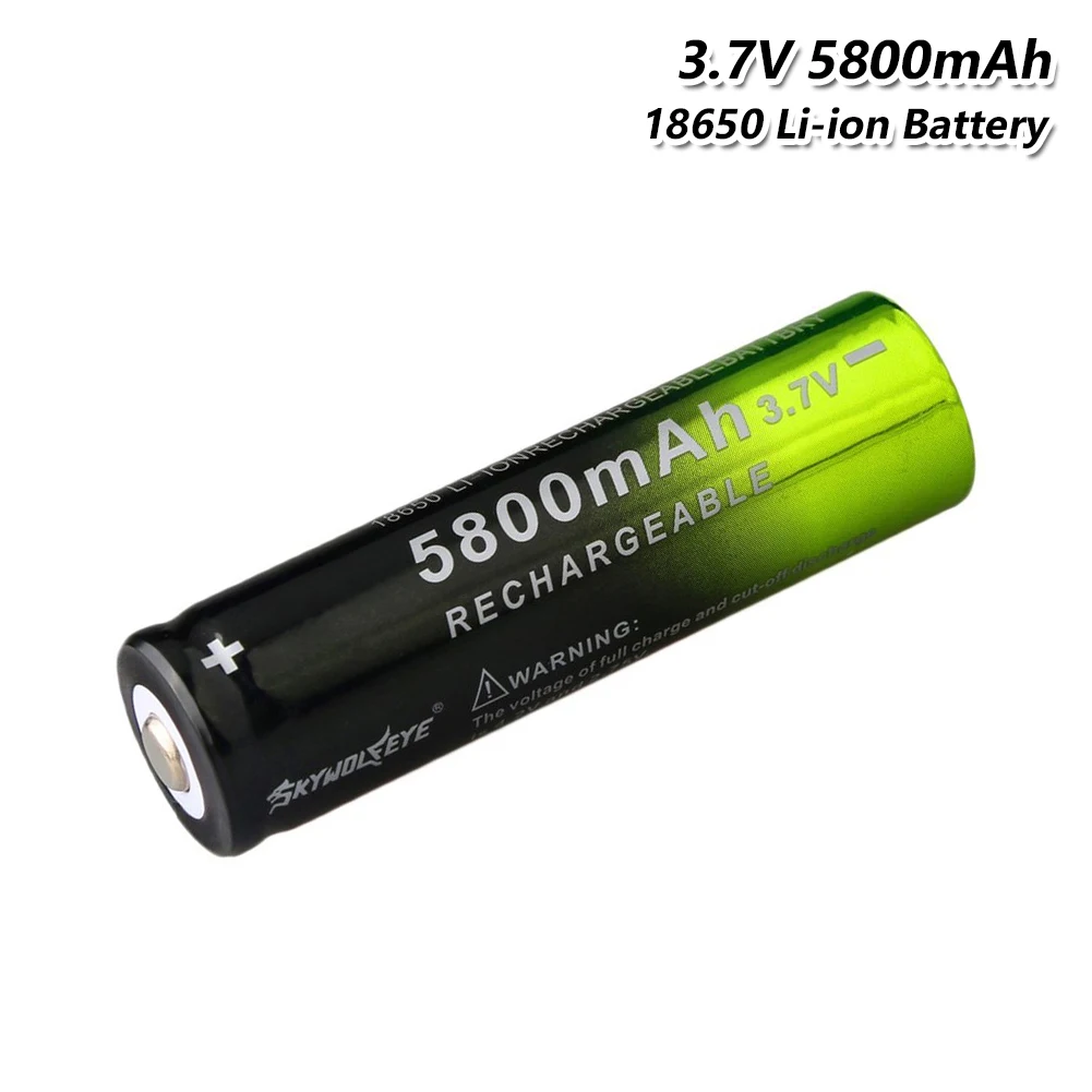 18650 Li-ion Battery 3.7V 5800mAh Lithium Rechargeable For electronic cigarette Li-polymer Replacement Rechargeable batteries