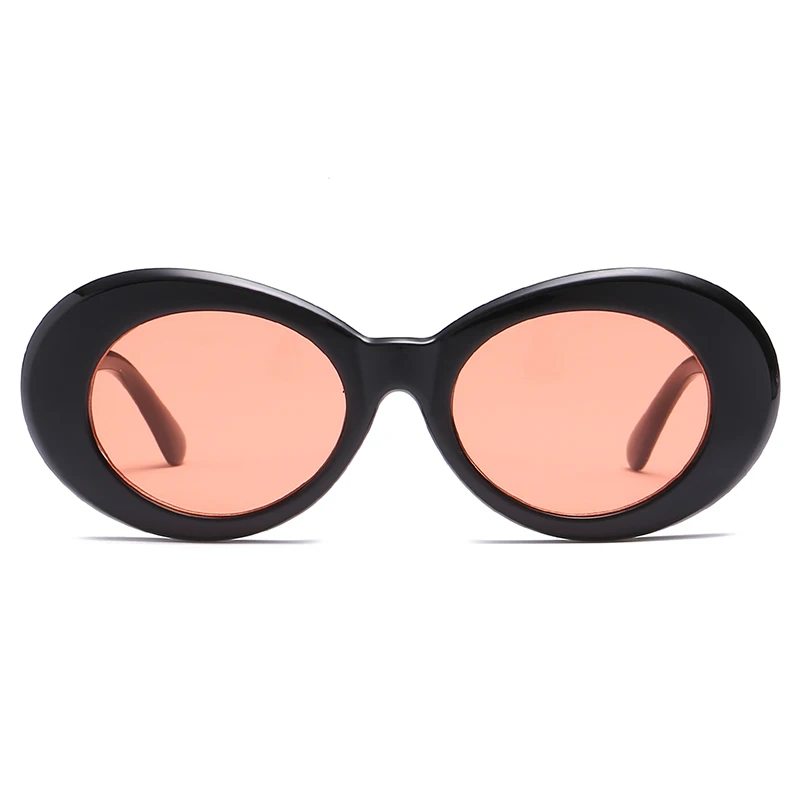 Fashion 2019 Kurt Cobain Glasses White Oval Clout Goggles Sunglasses Rapper Shades Fancy Glasses for Men Women oculos UV400 Top