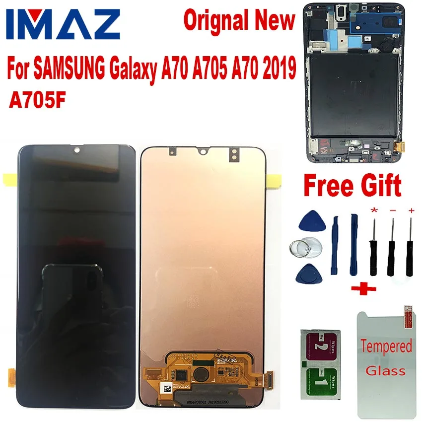 IMAZ оригинальный SUPER AMOLED 6 7 &quotдля Samsung galaxy A70 2019 A705 A705F A705DS сенсорный экран