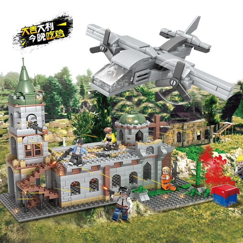 

Military PUBG Blocks Compatible Legoed Army WW2 Battlegrounds Soldiers Building Blocks Educational Bricks Toy for Children Gift