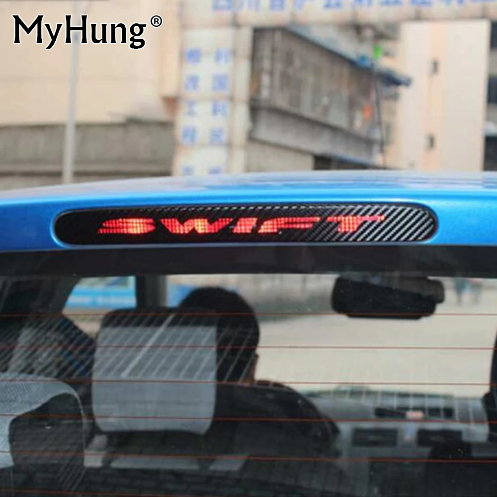 

For Suzuki Swift Additional Brake Light Sticker Styling Carbon Fiber Brake light Sticker Car Decorative Cover car accessories