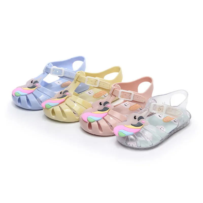 Enfants sandales enfant en bas âge Melissa licorne nouveau été Mini chaussures filles Dargon sandales gelée chaussures filles sandale décontractée H0364