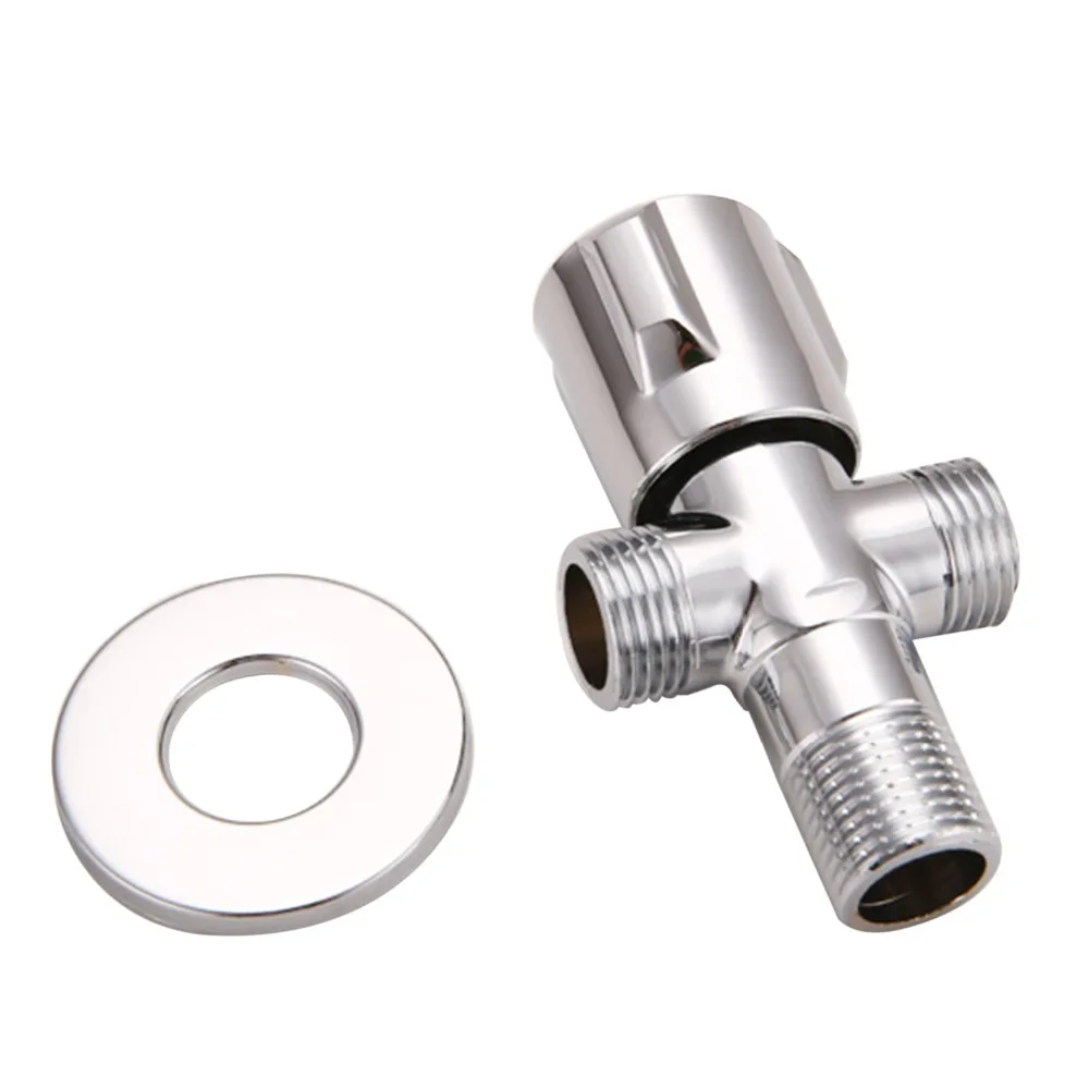 Solid Brass T adapter with Shut off Valve 3 way Tee Connector for Bidet