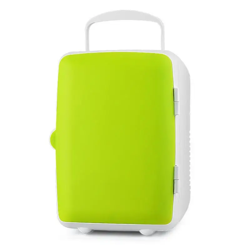 12V Мини Портативный 4L охлаждения потепление холодильник с морозильной камерой охладитель дорожная грелка для автомобиля Офис открытый стол для пикника путешествия - Название цвета: Green