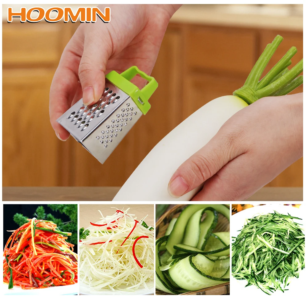

HOOMIN Multifunction Grater Handheld Slicer Mini 4 Sides Fruit Vegetable Tool Kitchen Tool Gadget 7*3.5CM