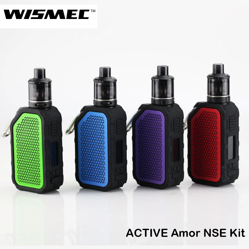 

New Color WISMEC ACTIVE Kit Active Box Mod Vape 80W With Amor NSE Tank 3ml E Cigarettes With Bluetooth Speaker Waterproof Vaper