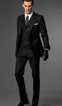 

Brand New Groom Tuxedo Groomsmen Notch Lapel Wedding/Dinner/Evening Suits Best Man Bridegroom (Jacket+Pants+Tie+Vest) B127