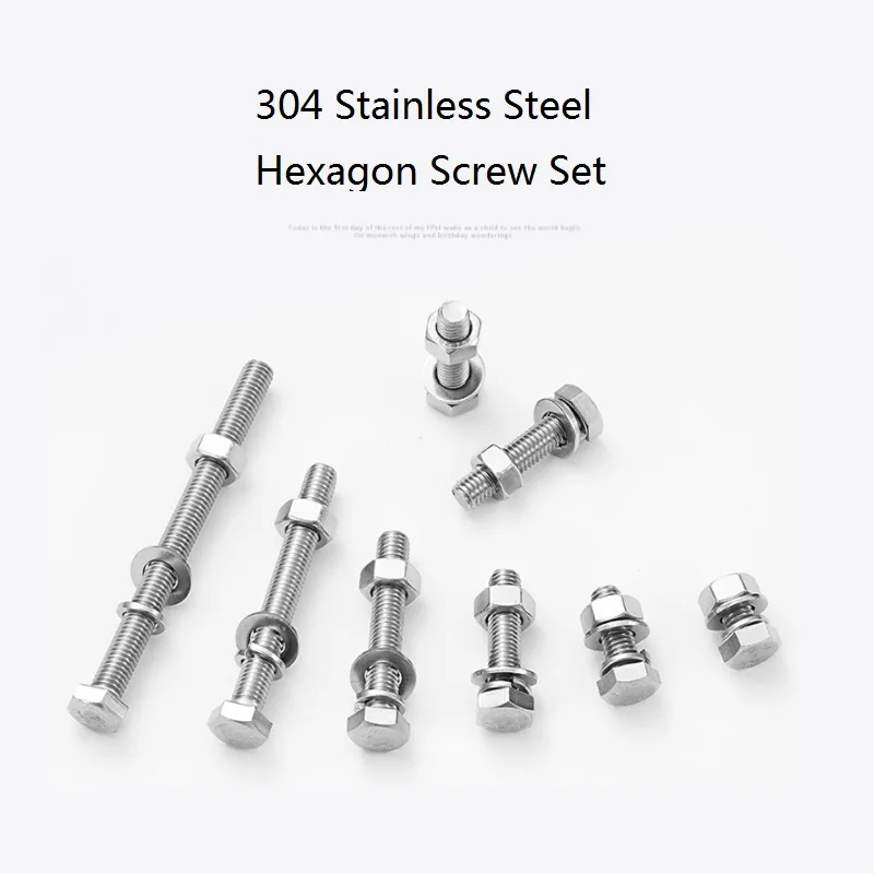 M6 M8 M10 Hexagon Bolt Combination 304 Stainless Steel External  