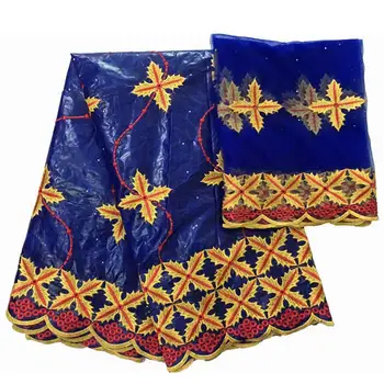 

African Lace Fabric 2019 New African Bazin Riche Fabric High Quality Bazin Riche Getzner With stones For Women dress SJD005