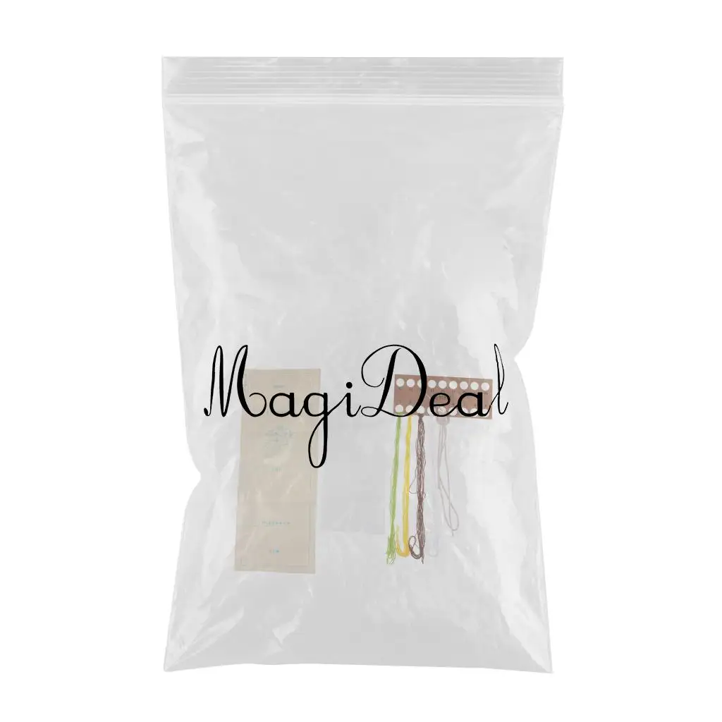 DIY Embroidery Cross Stitch Kit Pouch Canvas Drawstring Bag Handmade Needlework