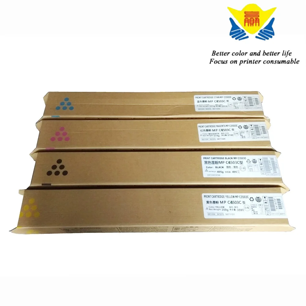 

JIANYINGCHEN color compatible toner cartridge MPC 6003 replacement for ricohs MP C4503 5503 6003(4pcs/lot)