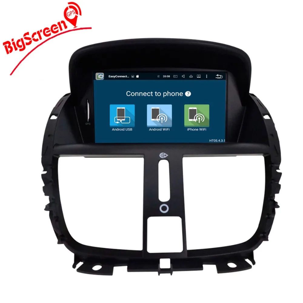 Sale 2 Din Android 9.1 Car GPS Navigation Car DVD Player For Peugeot 207 2008-2014 car unit radio multimedia IPS Screen Free Map IPS 3