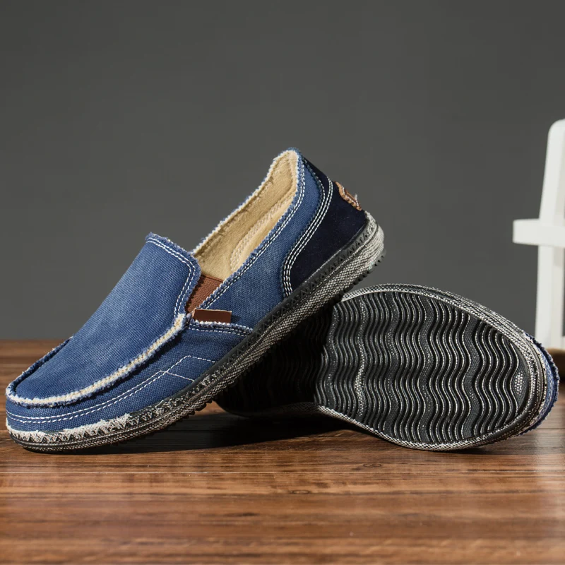 

New Men Canvas Shoes Loafers Men Casual Shoes Brand Comfortable Spring Autumn Fashion Breathable Male Shoes big size