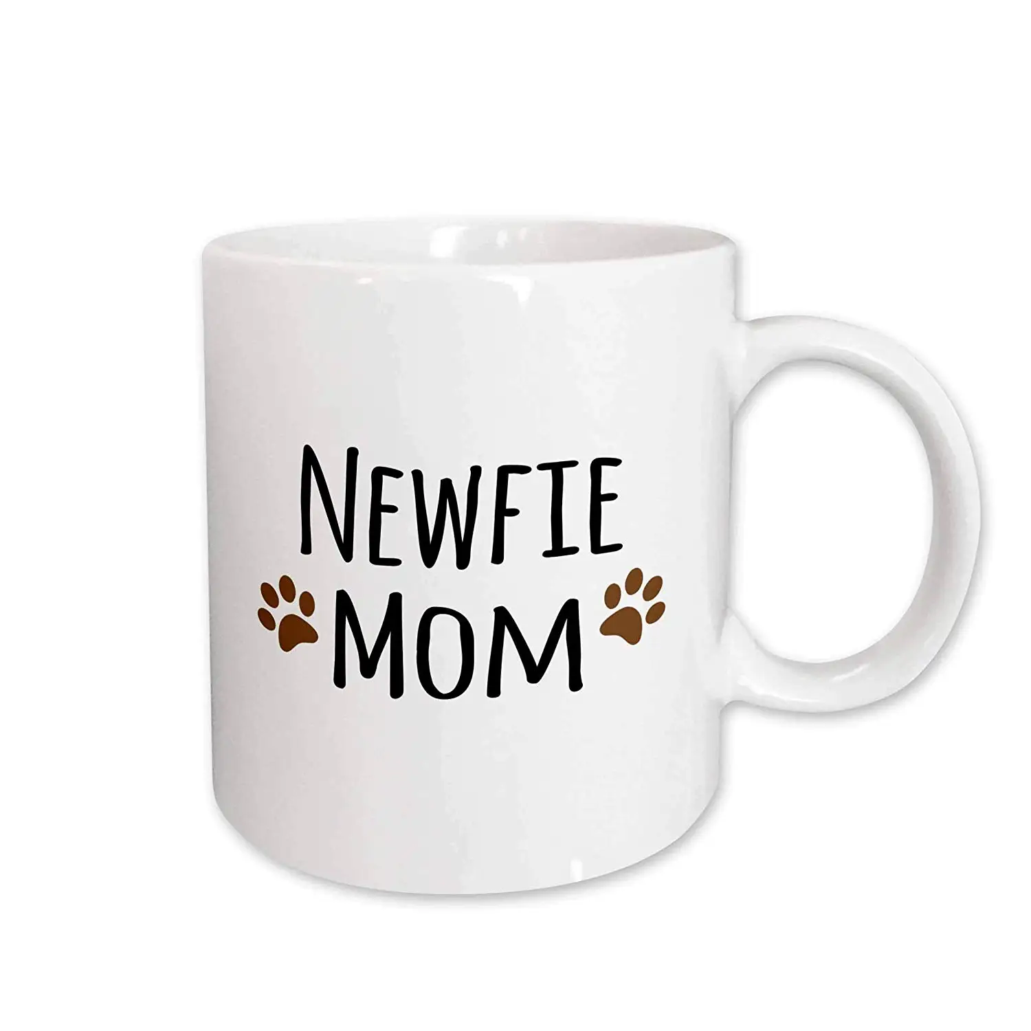 

Newfie Dog Mom Newfoundland Doggie By Breed Muddy Brown Doggy Lover Pet Owner Mama Ceramic Mug, 11-Ounce