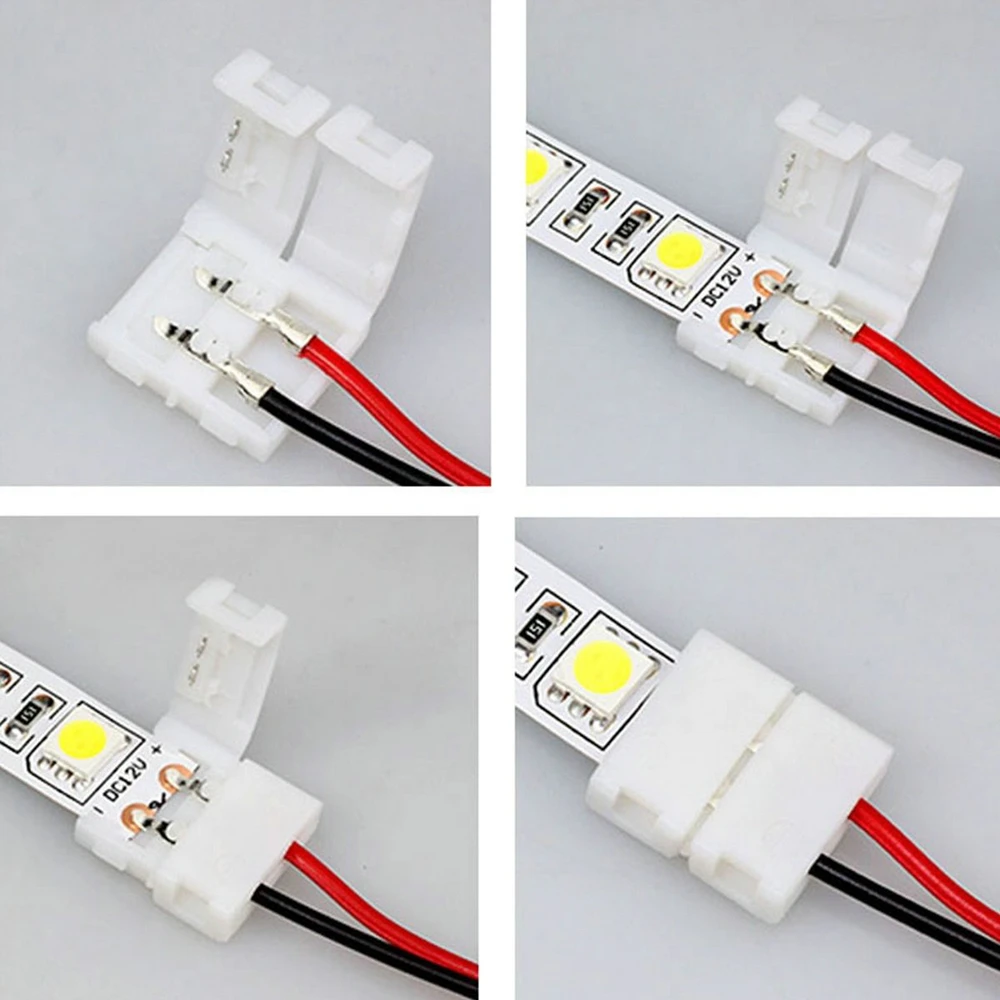 

2018 New Special Offer Ccc Rohs 20x 2 Pin 10mm Ledconnector Wire Double Stconnectors For 5050 Led Strips Length 170mm 20pcs/lot