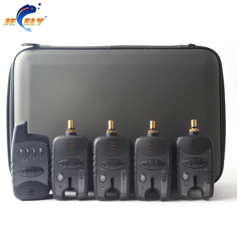 

JY-38 Fishing bite alarm wireless fishing bite alarm set with 8 LED for carp fishing bite alarm set (4+1set)
