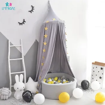 

Baby Crib Netting Cotton Multicolor Children's Tent Game Roof Dome Kids Room Decoration Bed Curtain Tent Baby Mosquito Nets