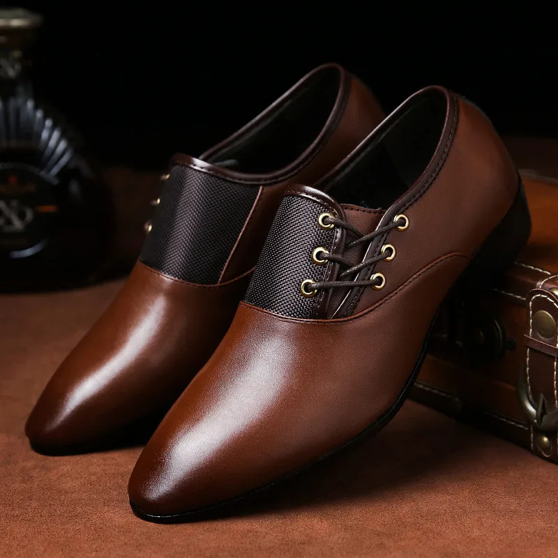 

Men dress shoes genuine leather black italian fashion business oxford shoes 2019 Elegant Formal Wedding Shoes Men Office shoes