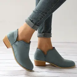 Puimentiua FashionAutumn New Style Ankle Pumps Shoes Women Flock Antiskid Slip On Female Soft Med Heel Casual Shoes Puimentiua FashionAutumn New Style Ankle Pumps Shoes Women Flock Antiskid Slip On Female Soft Med Heel Casual Shoes