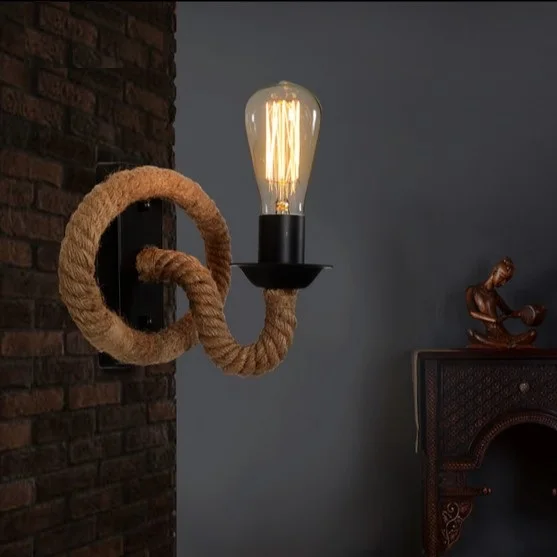 

Retro Loft Style Rope Edison Wall Sconce Vintage Wall Lamp Antique Industrial Wall Lights For Home Indoor Lighting Lamparas