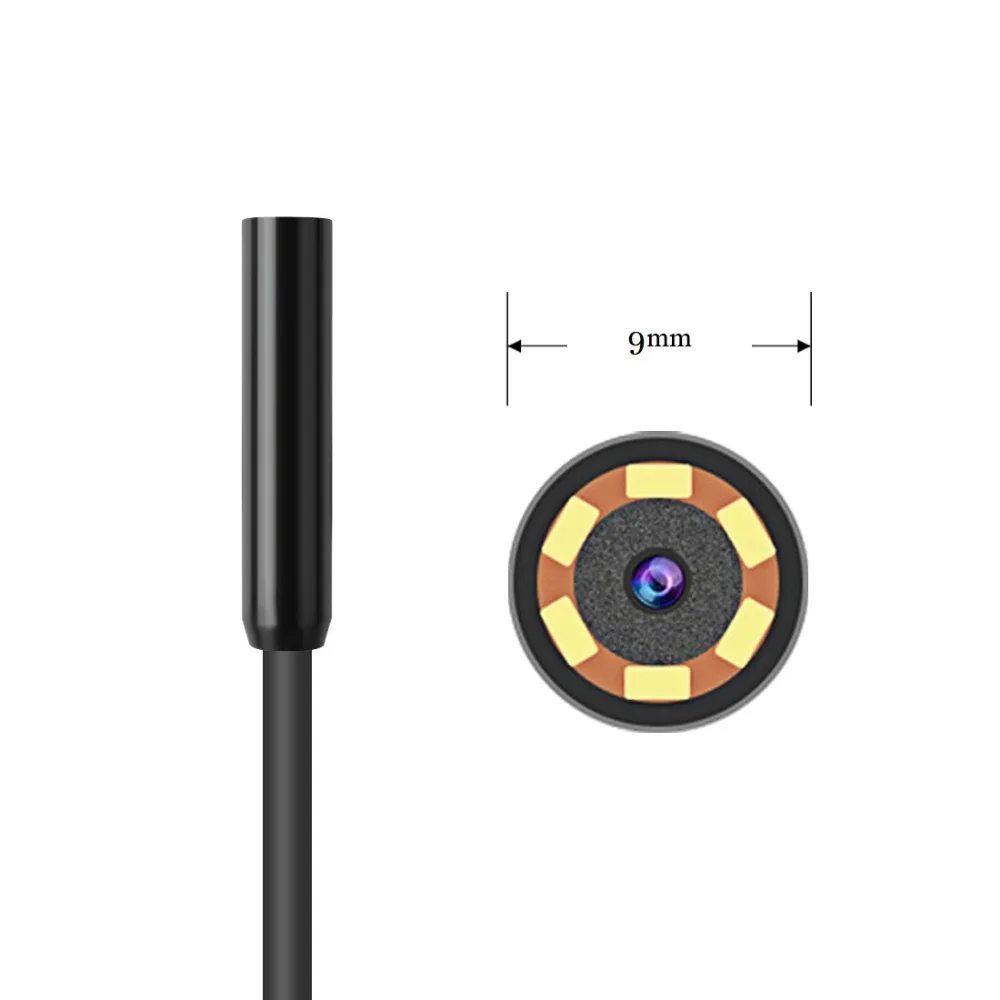 Беспроводная Wifi эндоскопа камера HD 720 P водонепроницаемый бороскоп 9 мм мини камера для Android, IOS, windows 1 m