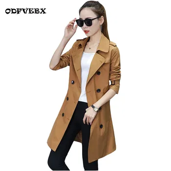 

Windbreaker female medium Long section 2020 spring autumn new fashion loose ladies fashion high-end leisure jacket tide ODFVEBX