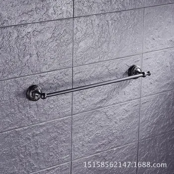 

European towel bar towel hanging copper black bronze towel bar black bronze bathroom pendant bathroom rack pole