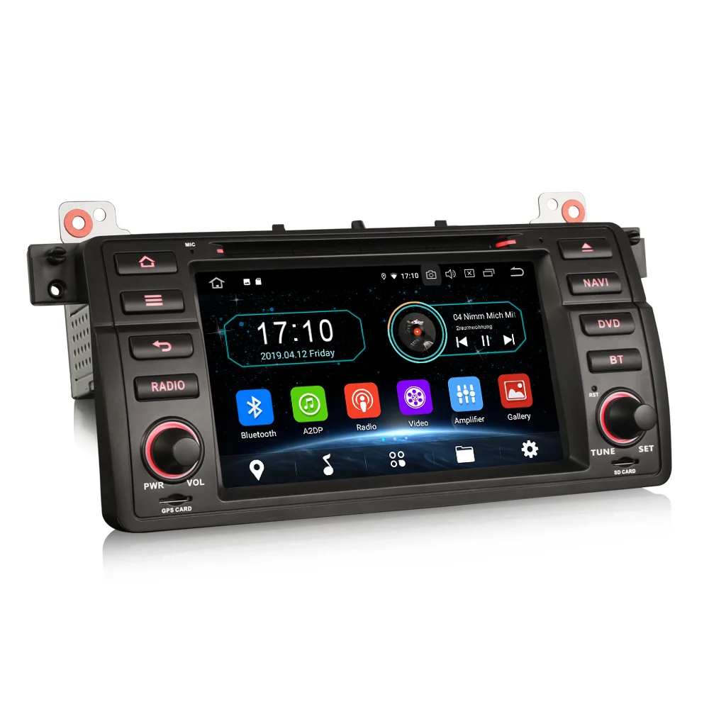 Sale 7" Android 9.0 OS Car DVD Multimedia GPS Radio for BMW E46 (318/320/325) / M3 1998-2006 with External DAB+ Receiver Box Support 0