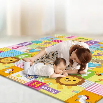 

Baby Play Mat 200*178*1CM Two Sides Tapete infant Children Play Mat Cute Cartoon Crawling Waterproof Mat Eva Form Picnic Rug Pad