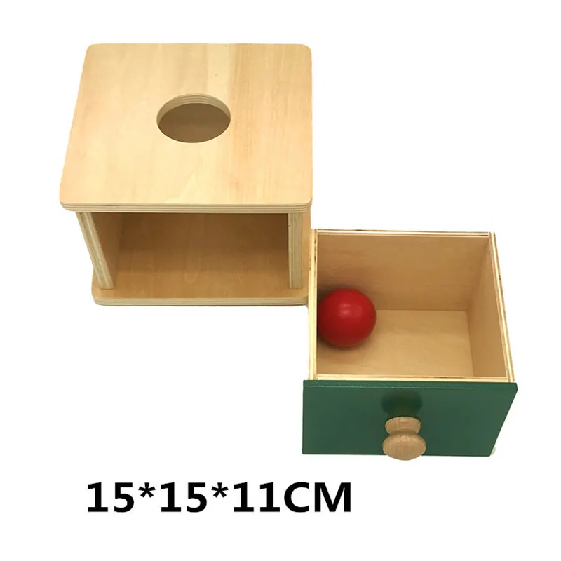  New wooden Baby Toy Montessori Wood SBall Square Drawer Matching Box Learning Educational Baby Gift