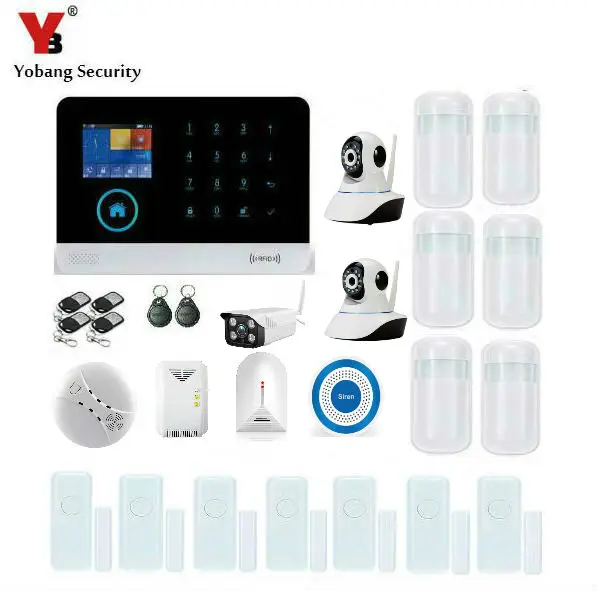 

YobangSecurity Burglar Alarm system Security Wireless Wifi GSM Autodial Call Home Intruder Alarm System with Outdoor IP Camera