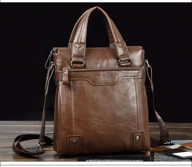 Hot sale fashion soft leather shoulder bags for men, laptop bags, men's
