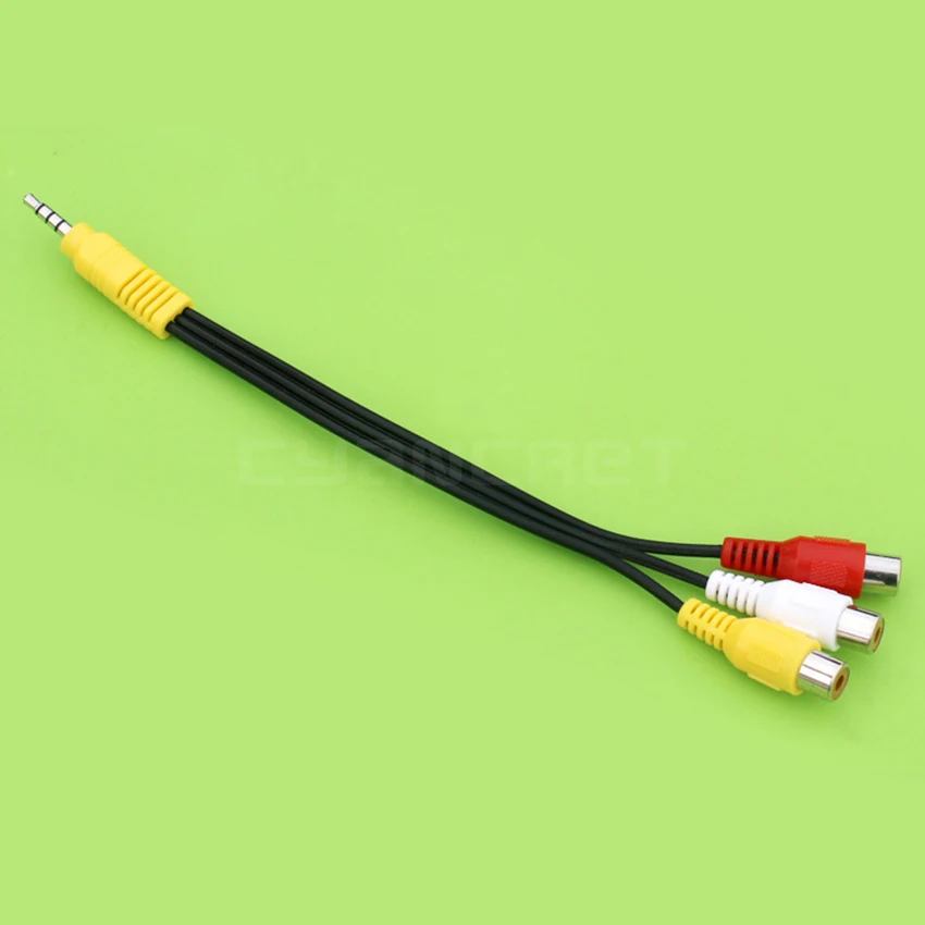 Av кабель 3 5 мм Jack to RCA Male Female 22 см аудио видео для телеприставки ТВ монитор проектор