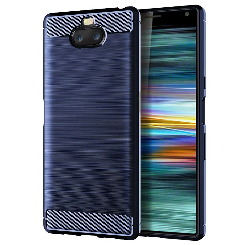 Тонкий армированный чехол из углеродного волокна для sony Xperia 10 10 PLUS Z4 PLAY XA3 Ultra XA2 PLUS 300 шт