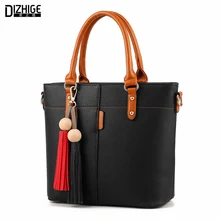 DIZHIGE Marca Borla de La Manera Bolso de Hombro de Alta Calidad de LA PU Bolsos de Cuero de Las Mujeres Bolsos de Señoras Diseñador De Bolsos de Mano de Lujo Sac 2016