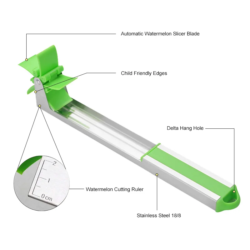 Креативный нож для нарезки дыни, молоток из нержавеющей стали, ветряная мельница, резак арбуза, кубики арбуза, фруктовый салат, кухонные инструменты