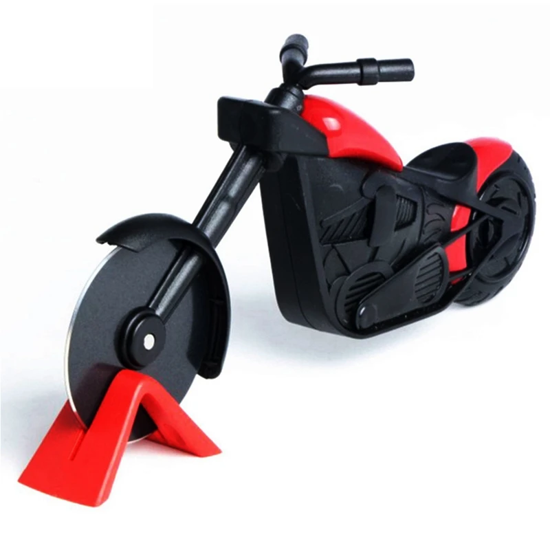 FHEAL Motorcycle Pizza Cutter Stainless Steel Pizza Wheel Cutter Knife Bicycle Bike Roller Pizza Chopper Slicer Peel Knives