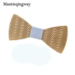 Mantieqingway деревянный лук галстук строгая Деловая одежда обтягивающие Аксессуары для галстуков модные повседневные однотонные деревянный