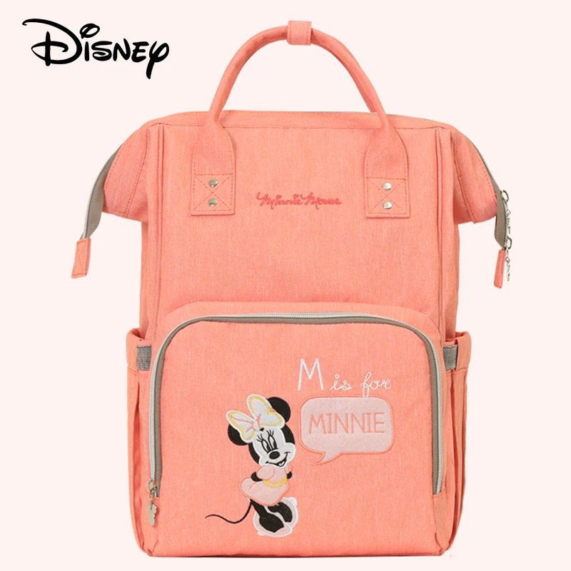 

Disney Backpacks Diaper Bag Multifunction Large Capacity Double Shoulder Bottle Insulation Bags USB heater anti-loss DS8803
