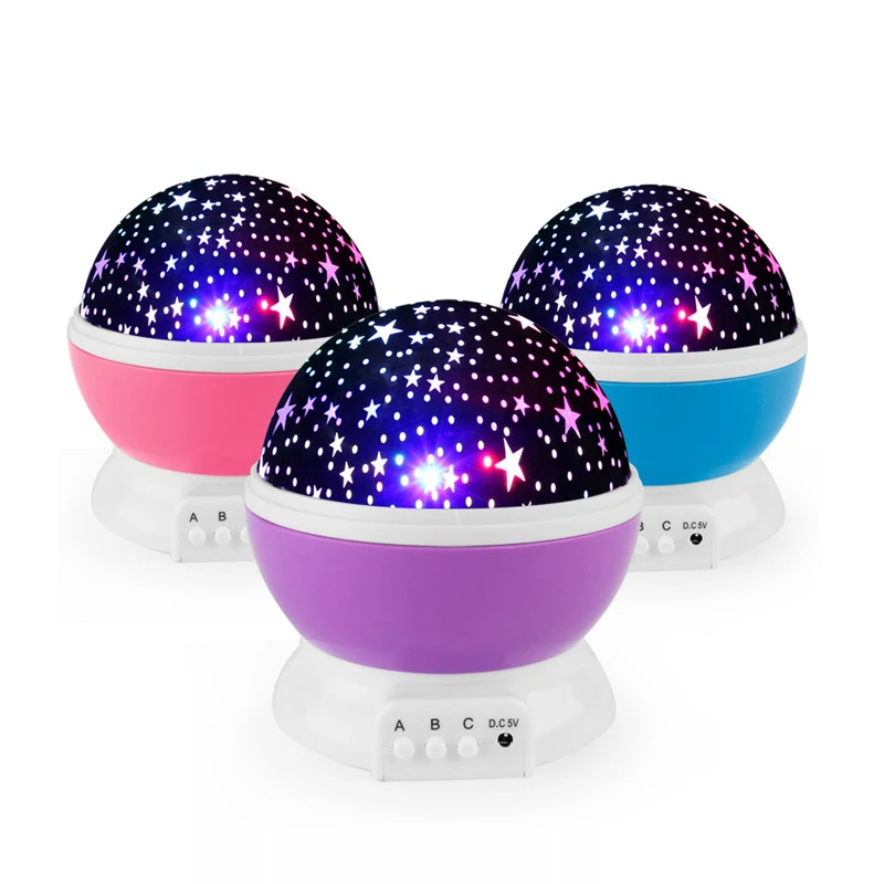 Most fun LED Rotating Projector Toys For Children Moon Stars Lamp Romantic Night Glowing Stars Appease Baby Sleep Glittering Toy photo