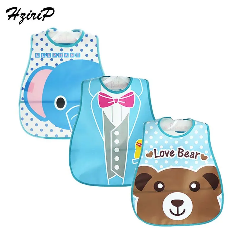 

3PCS Baby Bibs PEVA Waterproof Lunch Bibs Boys Girls Infants Cute Cartoon Pattern Bibs For Children Feeding Care