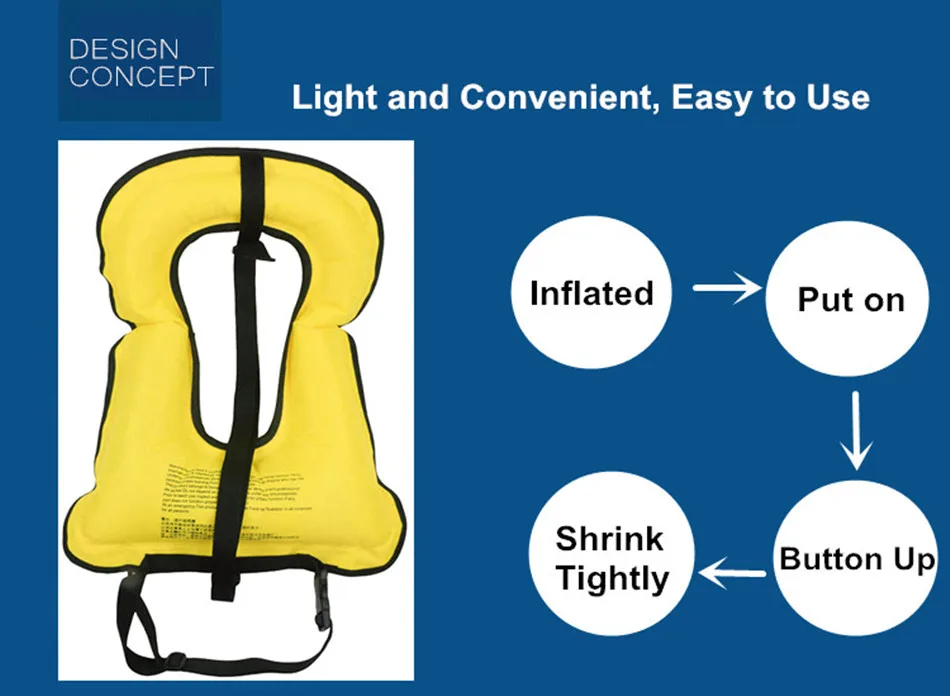 Надувной спасательный жилет Спасательные жилеты для детей и взрослых складной водных видов спорта Одежда заплыва Дайвинг Сёрфинг Рыбалка
