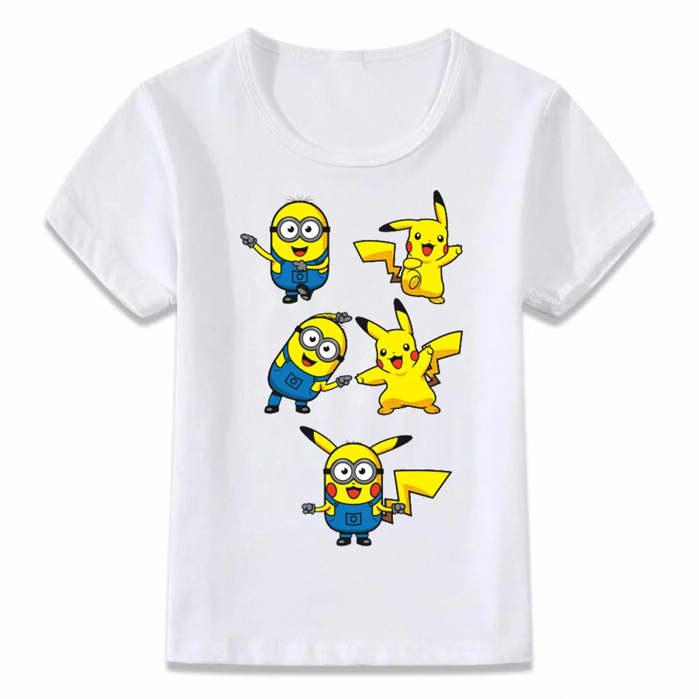 

Kids Clothes T Shirt Pikachu Minion Dragon Ball Fusion Pokemon T-shirt for Boys and Girls Toddler Shirts Tee oal249