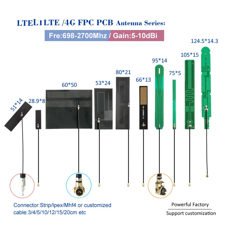 Прямая поставка с фабрики 700 2700 МГц 3 м клей GSM 3G 4G LTE 8dbi FPC гибкая ufl Внутренняя