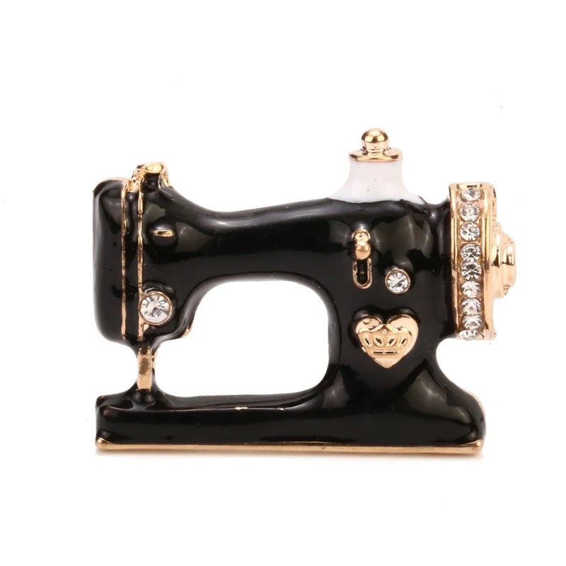 

Hot Selling Sewing Machine Brooches Enameled Sartorius Pin Garment Accessories